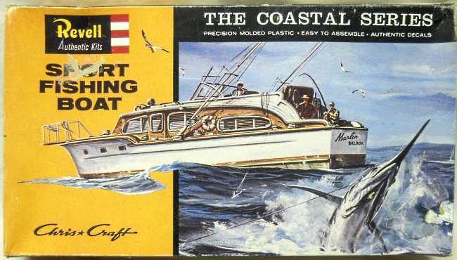 Revell 1/56 Chris Craft 42 Foot Sport Fishing Boat, H387-100 plastic model kit